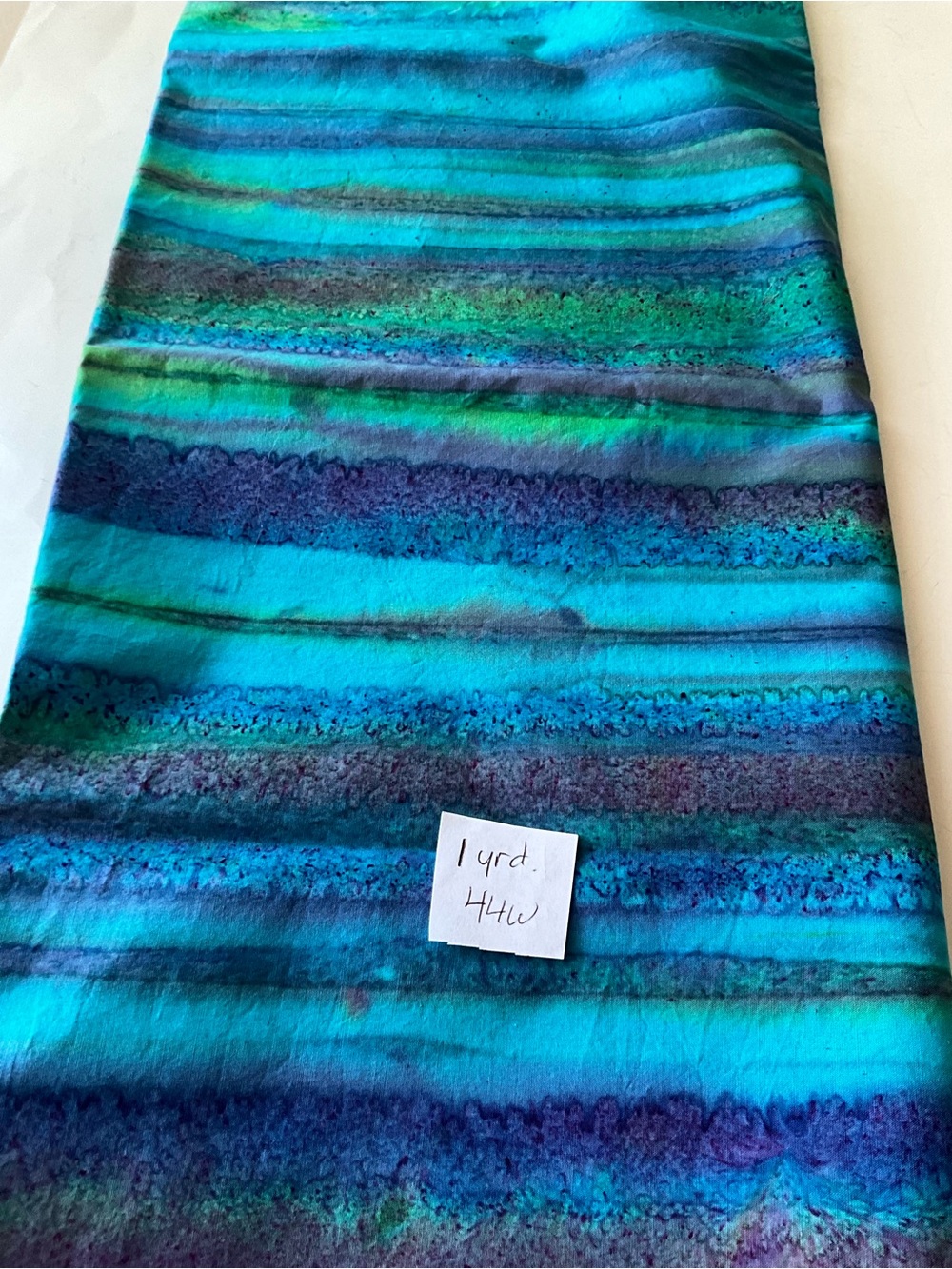 Quilting Sewing Crafts Fabric Lot Tie Dye Blue Green Purple Yellow Cotton - Picture 6 of 6